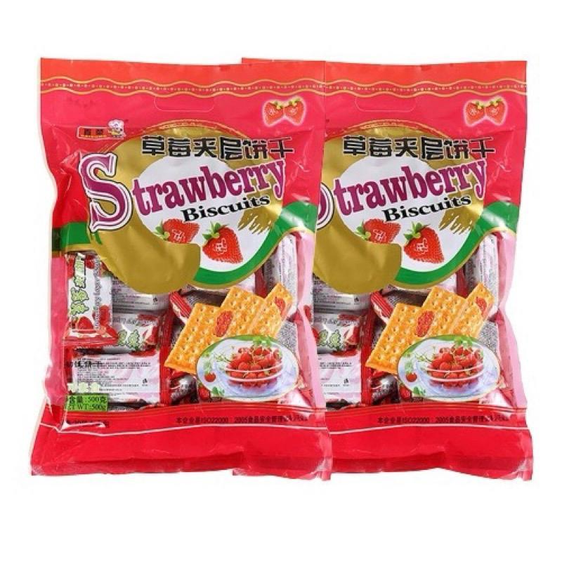 

Bairong Strawbery Layer Biscuits 528g Biskuit Lapis Stroberi