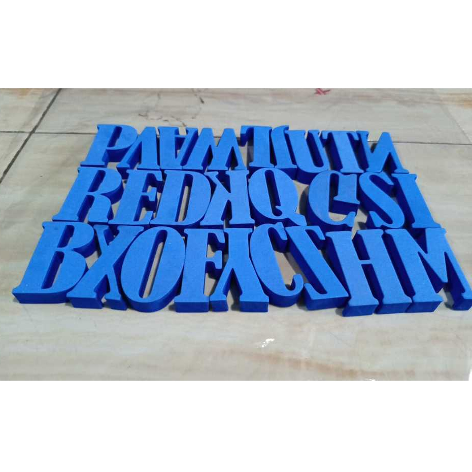 

Abjad 1 set tinggi 10cm tebal 5mm bahan spon ati