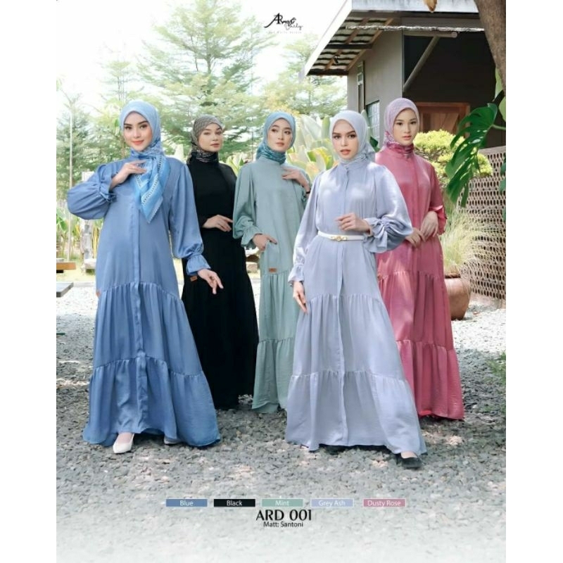 ARD 001 ARRAFI Gamis Dress Polos Terbaru Ar Rafi