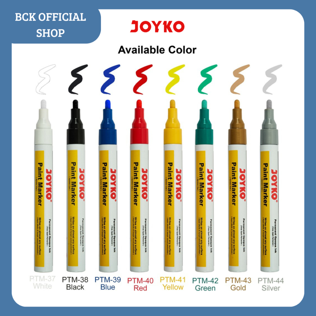 

Paint Marker Color Spidol Cat Permanen Warna PTM 37 ~ 44 Joyko