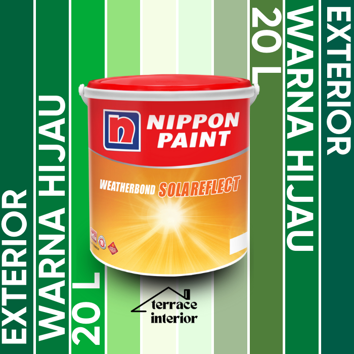 Cat Tembok Exterior Solareflect Nippon Paint Warna Hijau 20 L