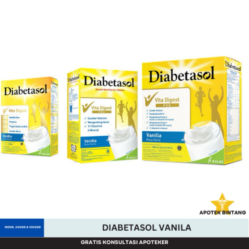 

DIABETASOL VANILA 180GR, 600GR, 1000GR