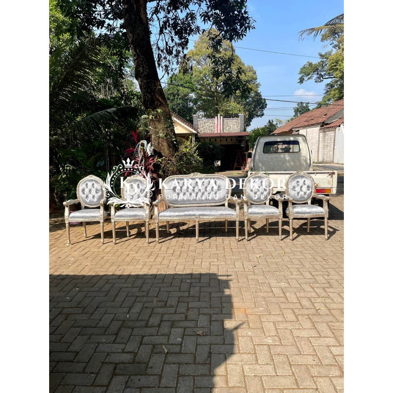 kursi pelaminan racoco / sofa pelaminan racoco / kursi pengantin bludru / sofa pengantin kain bludru