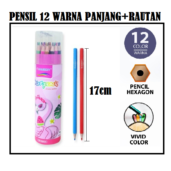 

PENSIL 12 WARNA PANJANG TABUNG+RAUTAN