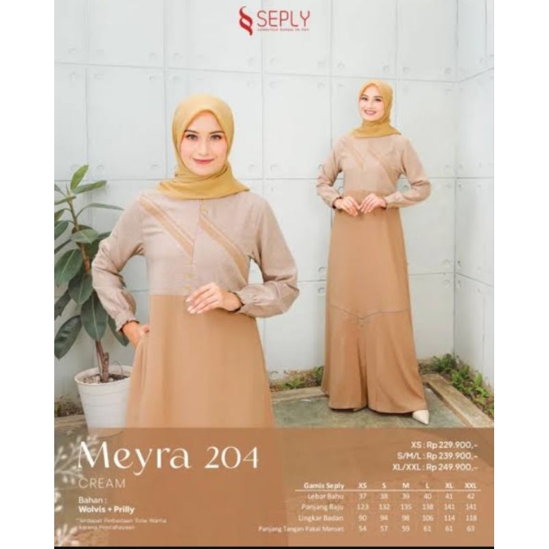 GAMIS SEPLY MEYRA 204 CREAM, PURPLE ORI
