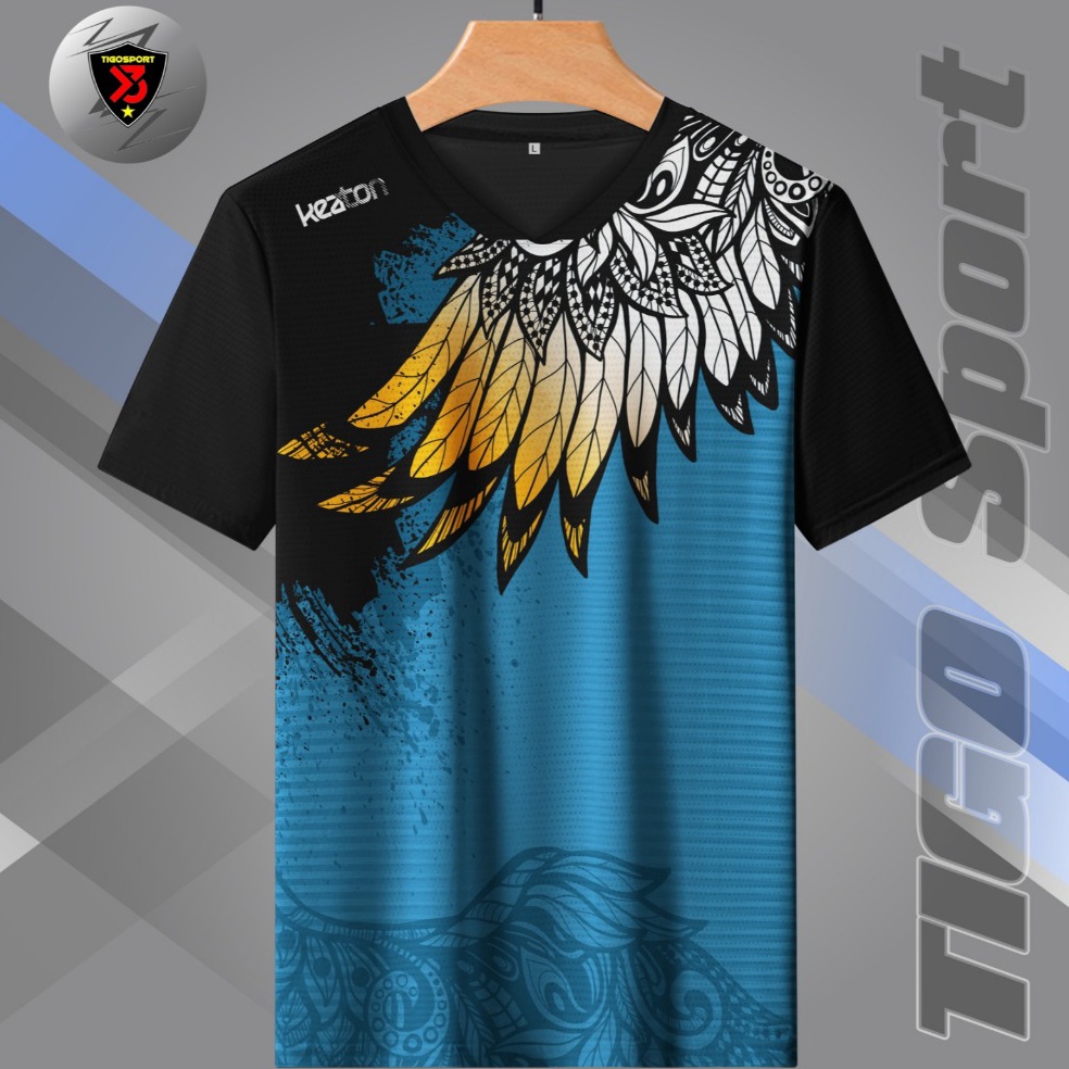 KODE S38I  BORNEO  BAJU BADMINTON DEWASA LENGAN PENDEK KAOS BULUTANGKIS JERSE BADMINTON JERSEY BADMI