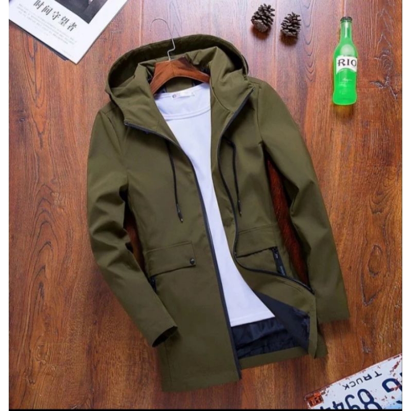 JAKET JUBAH PRIA DEWASA I JAKET LONG COAT PRIA KEREN