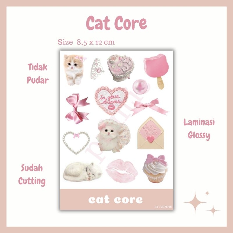 

[1 lbr] kisscut stiker sheet tema cat core