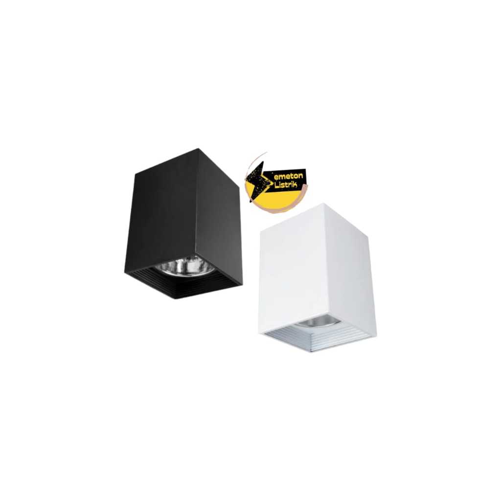 Downlight outbow 4 inch kotak warna putih dan hitam