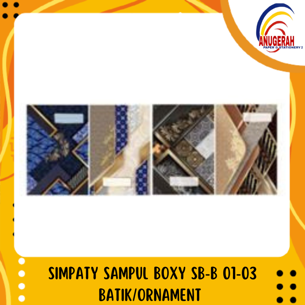 

SIMPATY SAMPUL BOXY SB-B 01-03 BATIK/ORNAMENT (PAK)