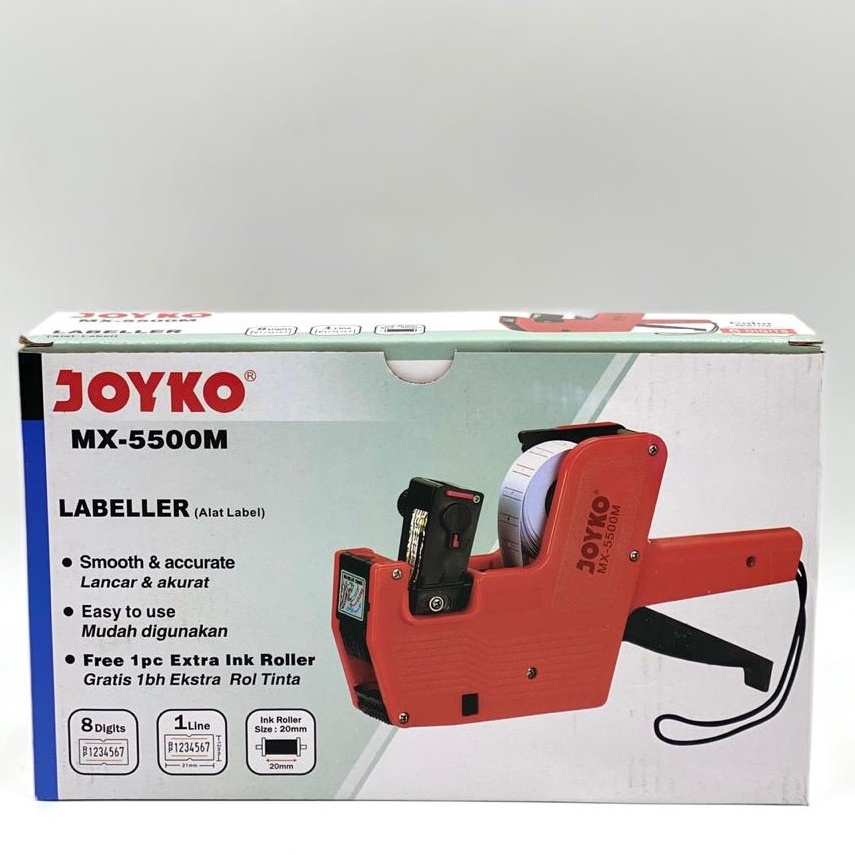 

KODE V4N6 Alat Mesin Label Harga Price Labeller JOYKO 1 Baris 8 Digit MX55M MX 55M