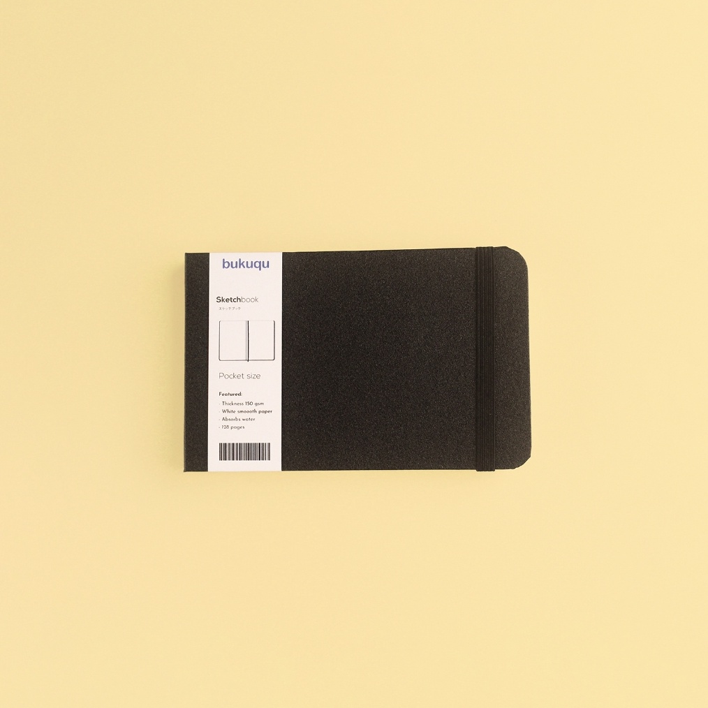 

KODE A5J9 bukuqu Sketchbook A6 15 gsm Landscape buku gambar Notebook Saku Sketsa Pocket Sketch book