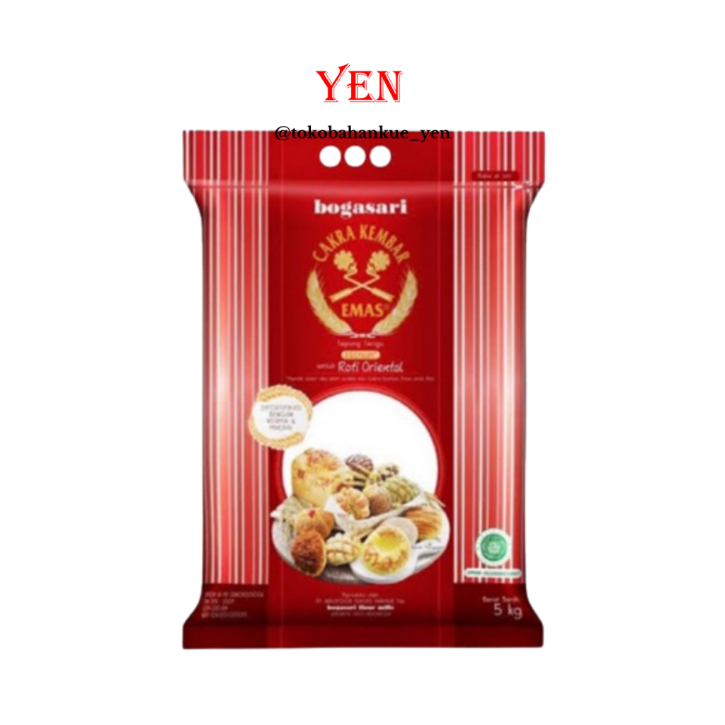 

Bogasari Cakra Kembar Emas Tepung Terigu Oriental 5 Kg