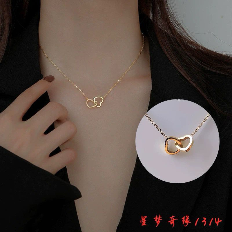 Kalung Titanium Anti Karat Kalung Titanium Wanita Model Love Kalung Titanium asli Anti Karat