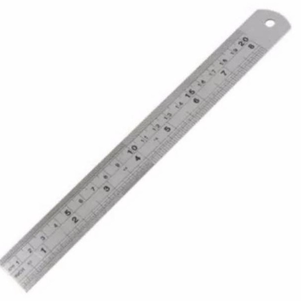 

KODE P3W6 Penggaris Besi Mistar Ruler Steel 15 cm 15 m meter mtr 15 mm mili