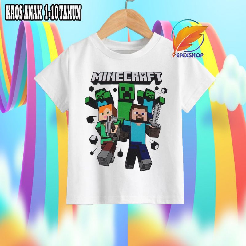 BAJU KAOS ANAK MINECRAFT KAOS ANAK MINECRAFT