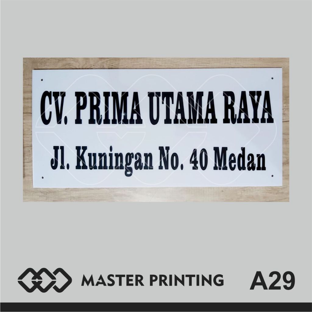 

A29 - Acrylic Sign, Stiker Akrilik Nama Toko, CV, PT, Tahan Air, Tidak Pudar, Termurah, Bisa Custom