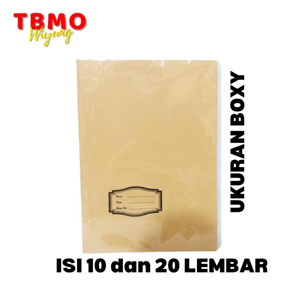 

Tbmo Sampul Kertas ABG Boxy + Index Isi 10 dan 20 Lembar Pop 1 / Sampul Buku
