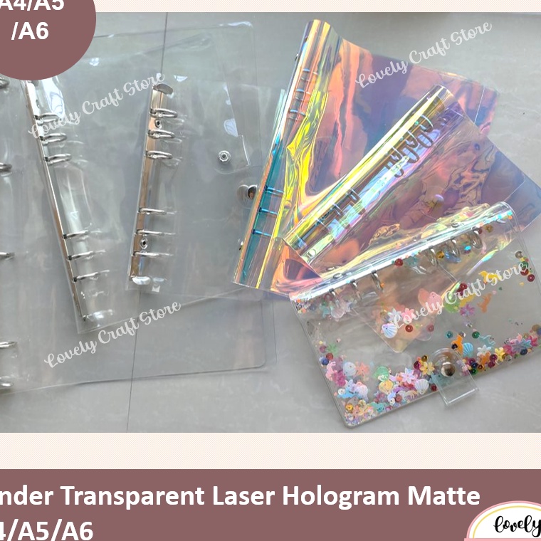

KI3 LovelyCraft File Binder Transparent Binder Laser Hologram Binder Matte A4A5A6