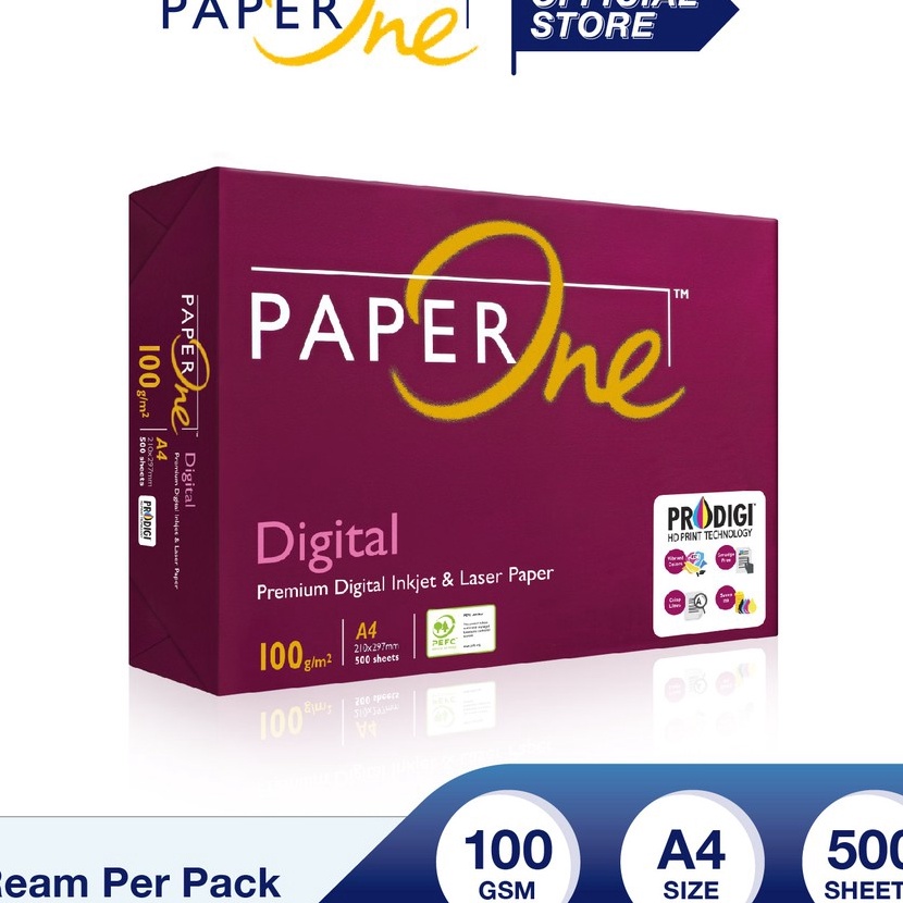 

KI3 PaperOne Kes A4 1gr Dital 1 Rim lembar Kes HVS A4 Kes Fotocopy