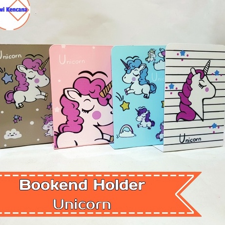 

Langka Pembatas Buku Besi Bookend Holder Book Stand Unicorn