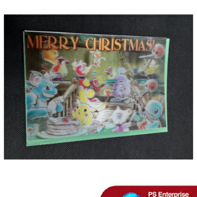 

Langka Kartu Pos Kartu Ucapan Merry Chistmas 3D Pokemon