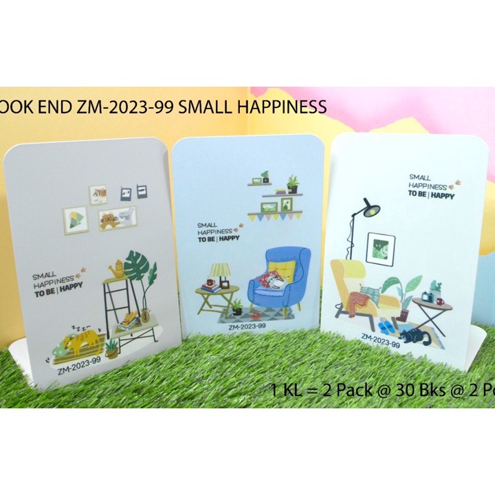 

Wow penahan buku atau stand book motif small happiness isi 2 pc