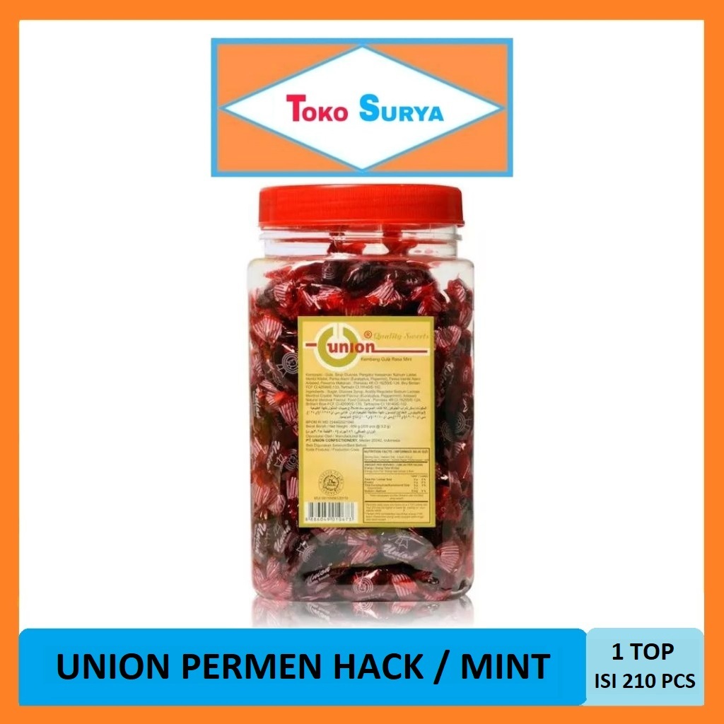 

Permen Union Hack Mint Kembang Gula Rasa Mint 1 Toples 210 Pcs