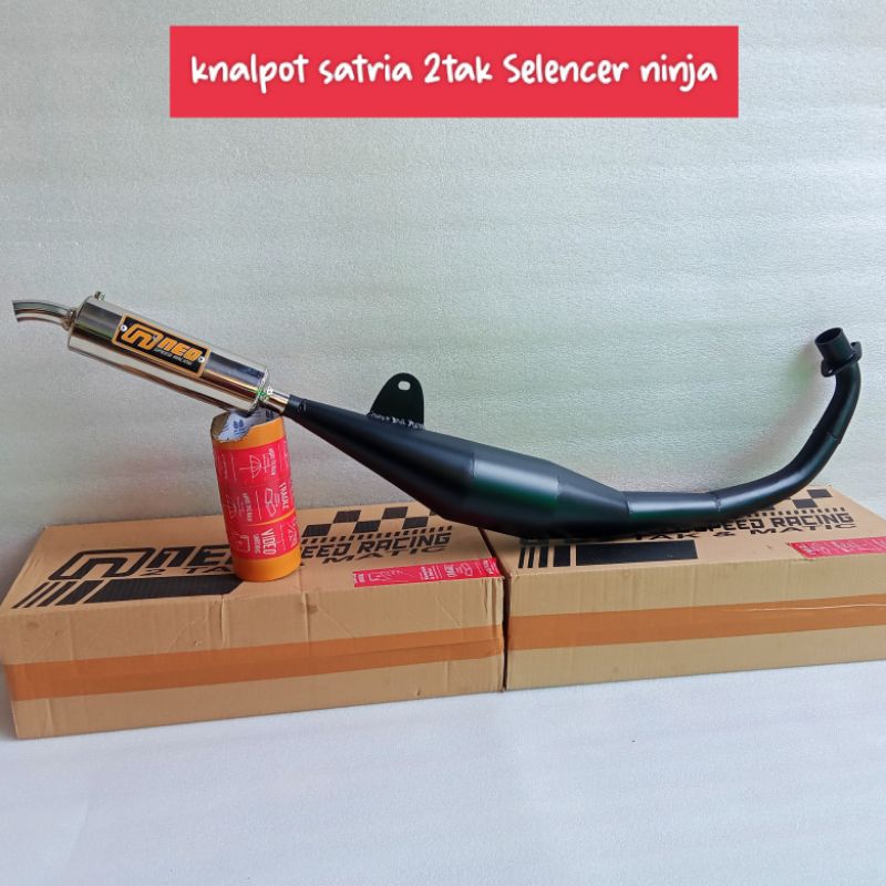 Knalpot Racing Satria 2tak Hiu Lumba Model Selencer Ninja Suara Garing Original Neo Speed Racing