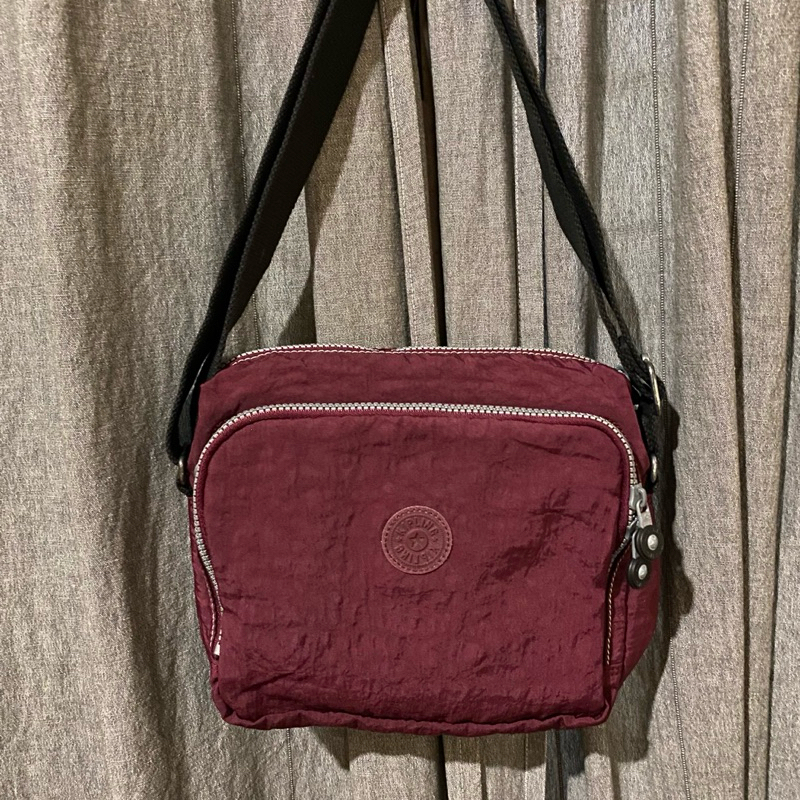 Tas Selempang / Slingbag Kipling Maroon Nilon ORIGINAL