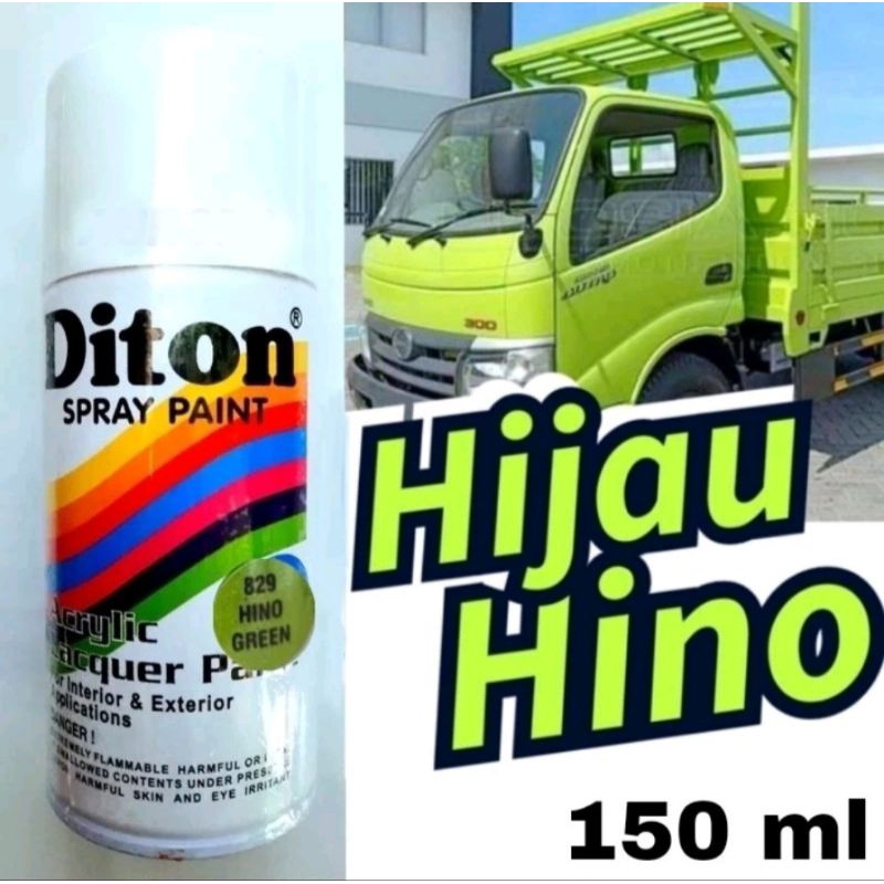 Cat Semprot Pylok Diton 829 Hino Green Hijau Hino Gren Hino Hijau Muda Hijau Solid 150ml
