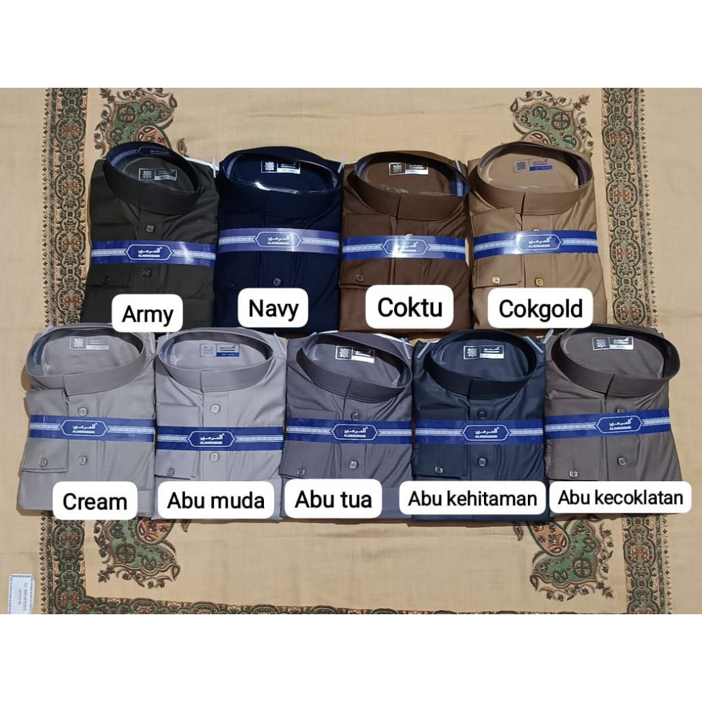 BISA COD JUBAH AL HARAMAIN WOLL BAHAN WOL ORIGINAL LENGAN MANSET KANCING POLOS