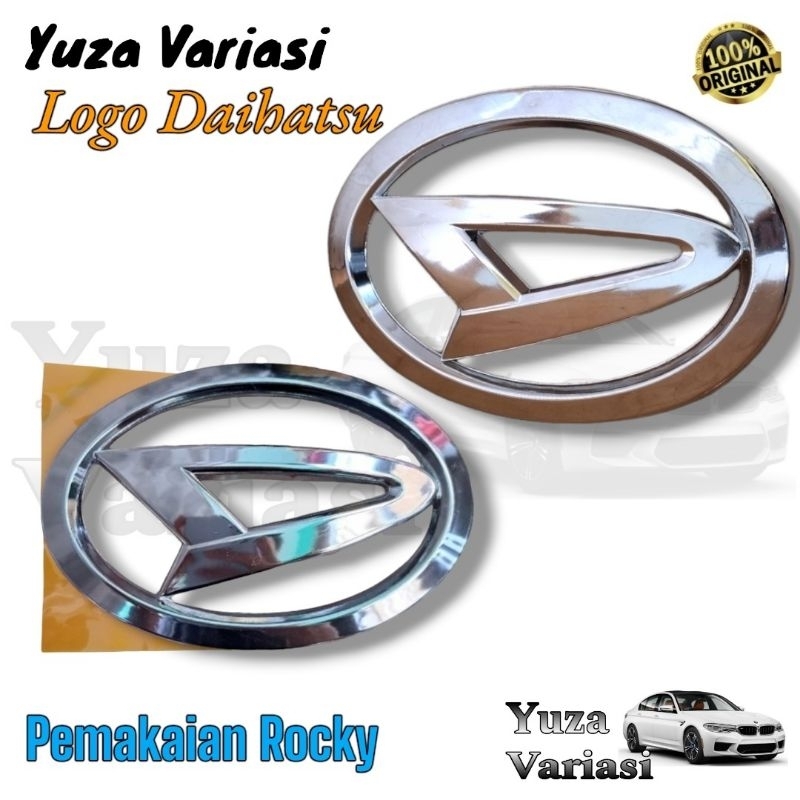 Logo Depan Gril Komplit Mobil Daihatsu Rocky Original // logo emblem depan daihatsu Rocky chrome 15c