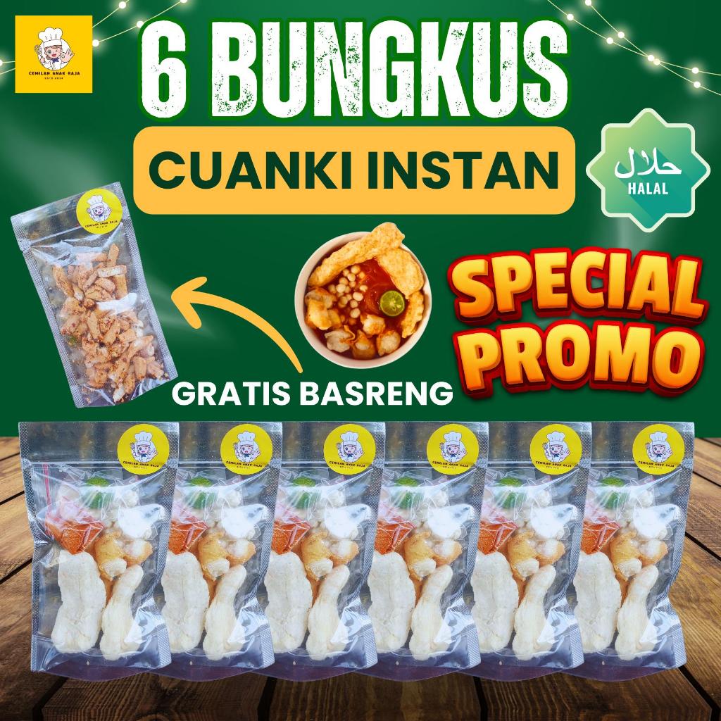 

PAKET HEMAT 6 BUNGKUS CUANKI INSTAN + GRATIS BASRENG 1 PCS
