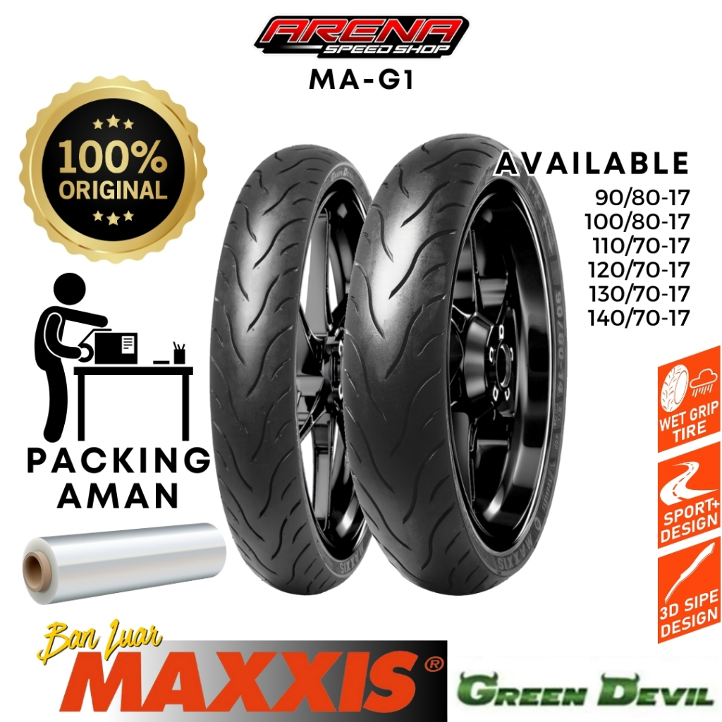 Maxxis Green Devil Ban Luar Maxxis Green Devil Ring 17 All Varian ukuran 90/80 100/80 110/70 120/70 