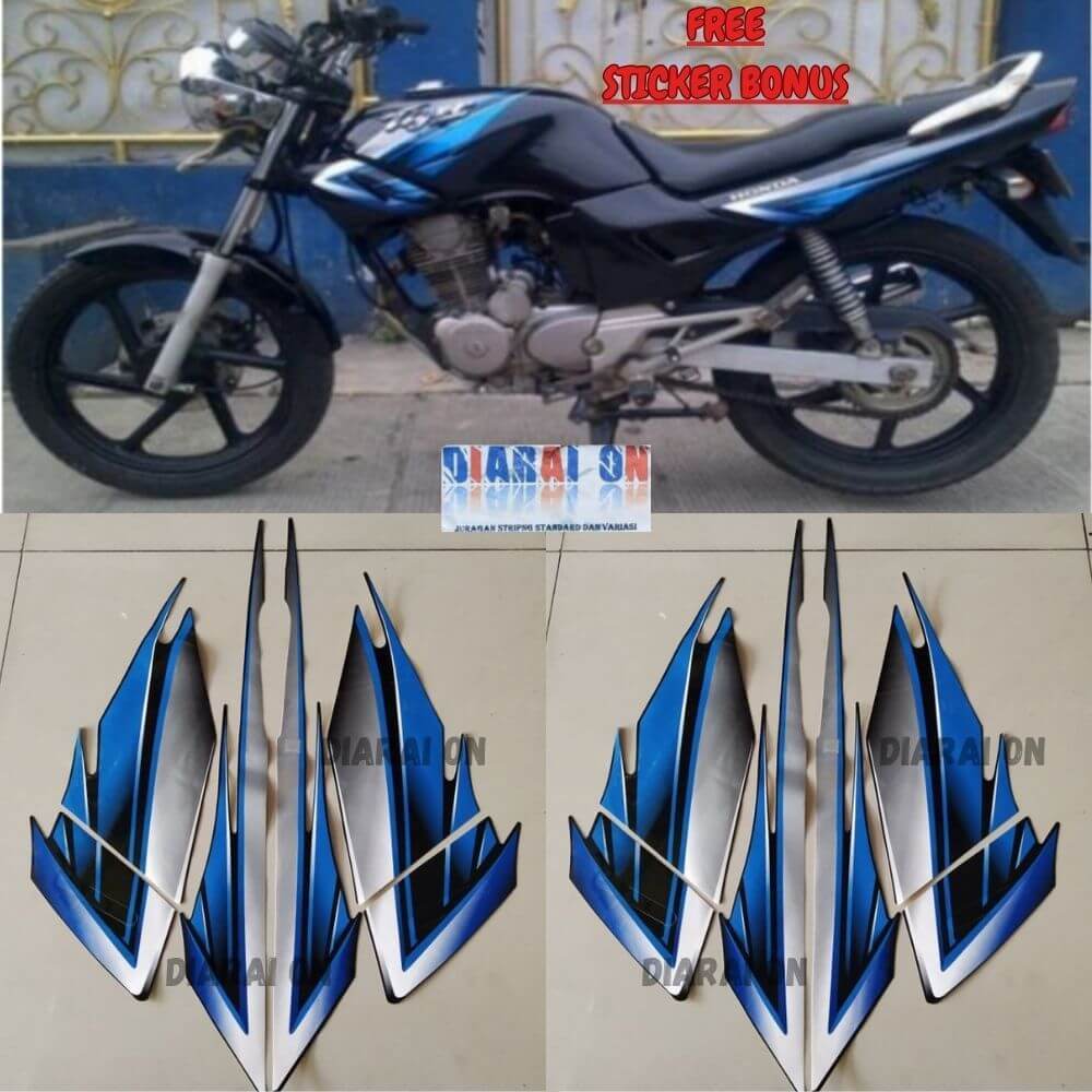 Striping Stiker Honda Tiger 2004 2005 2006 - Tiger CW Biru Murah