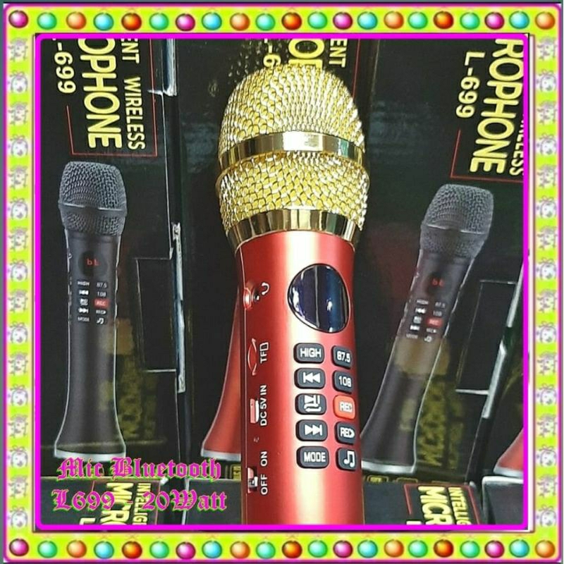 Mic Bluetooth Lewinner - Mic Lewinner L1098 - Mic Lewinner L699 20w - Mikropon - Michrophone Karaoke