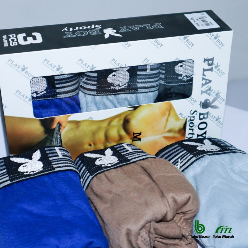 Playboy Sporty Celana Dalam Pria | CD Pria isi 3 | Pakaian Dalam Pria