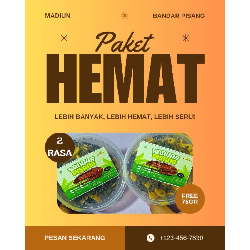 

[BANDAR PISANG]PAKET BUNDLING 2 RASA(250gr)