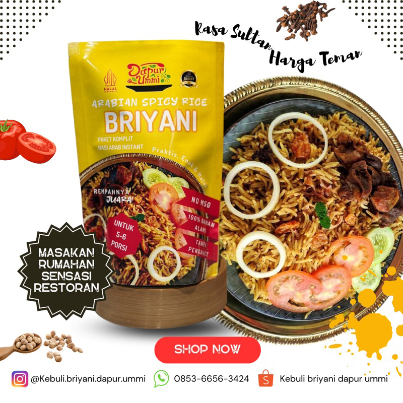 

Beras Basmati Plus Rempah Dapur Ummi / Nasi Kebuli / Briyani / Mandhi / Bukhori