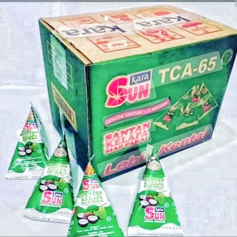

SUN KARA SANTAN KELAPA SIAP PAKAI 1 KARTON ISI 36 PCS, 1 PCS ISI 65 GRAM ESPAYED 29-10-2025