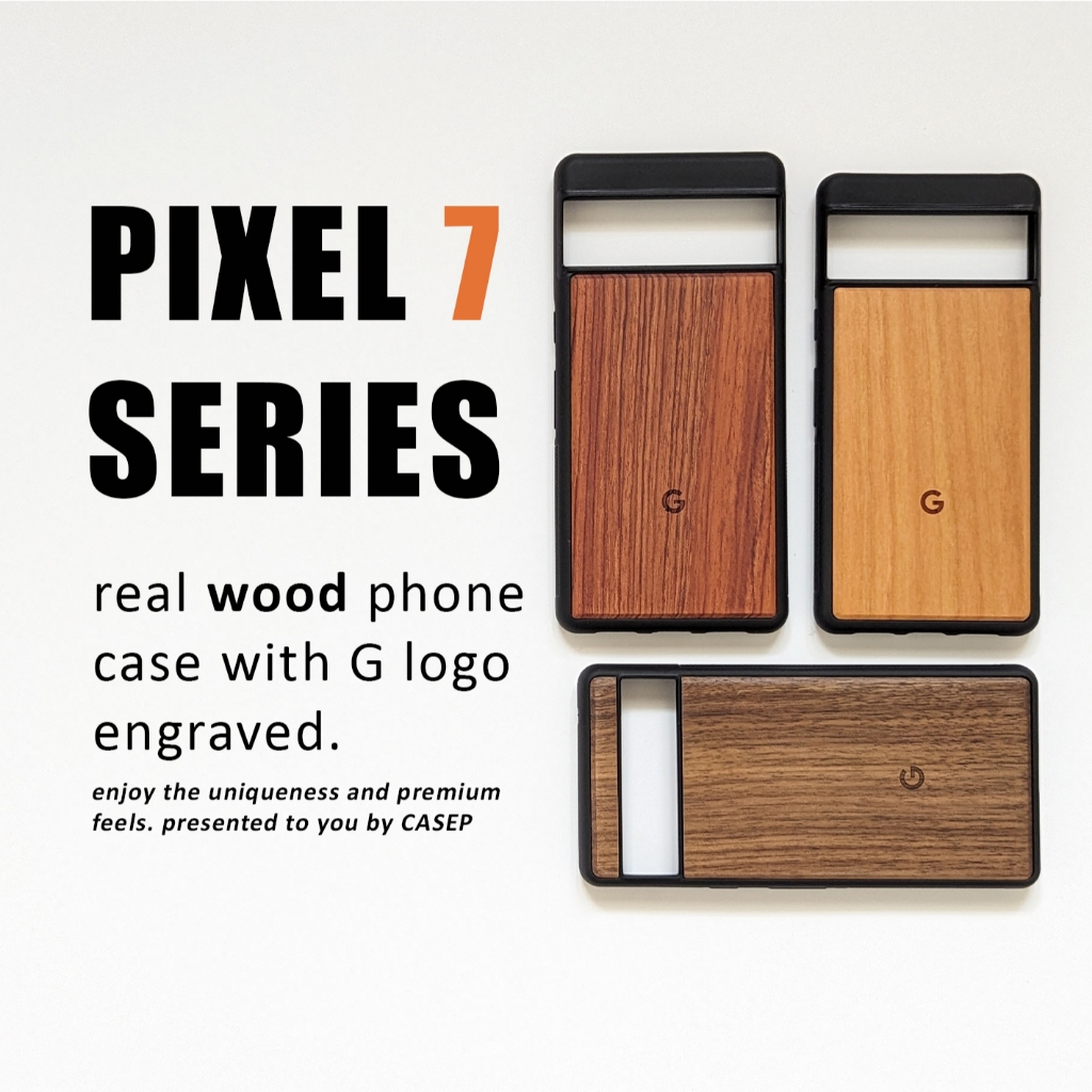WOOD Case Google Pixel 7 / 7 PRO / 7A Case HP Kayu