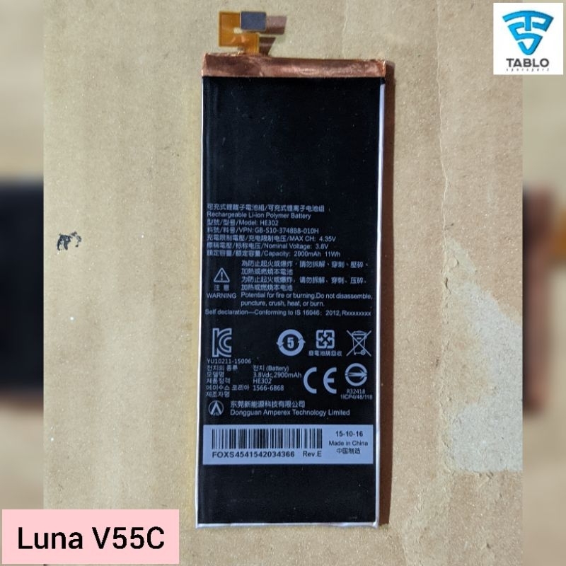 baterai Luna V55C HE302 original copotan bergaransi