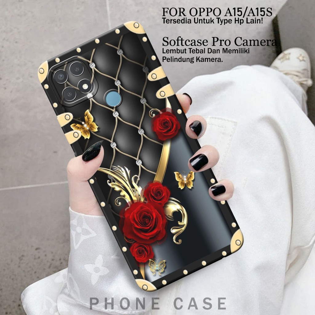 Case Oppo A15 / A15s - Casing Hp Oppo A15 / A15s - ( bunga bingkai ) - Case Hp - Casing Hp - Softcas