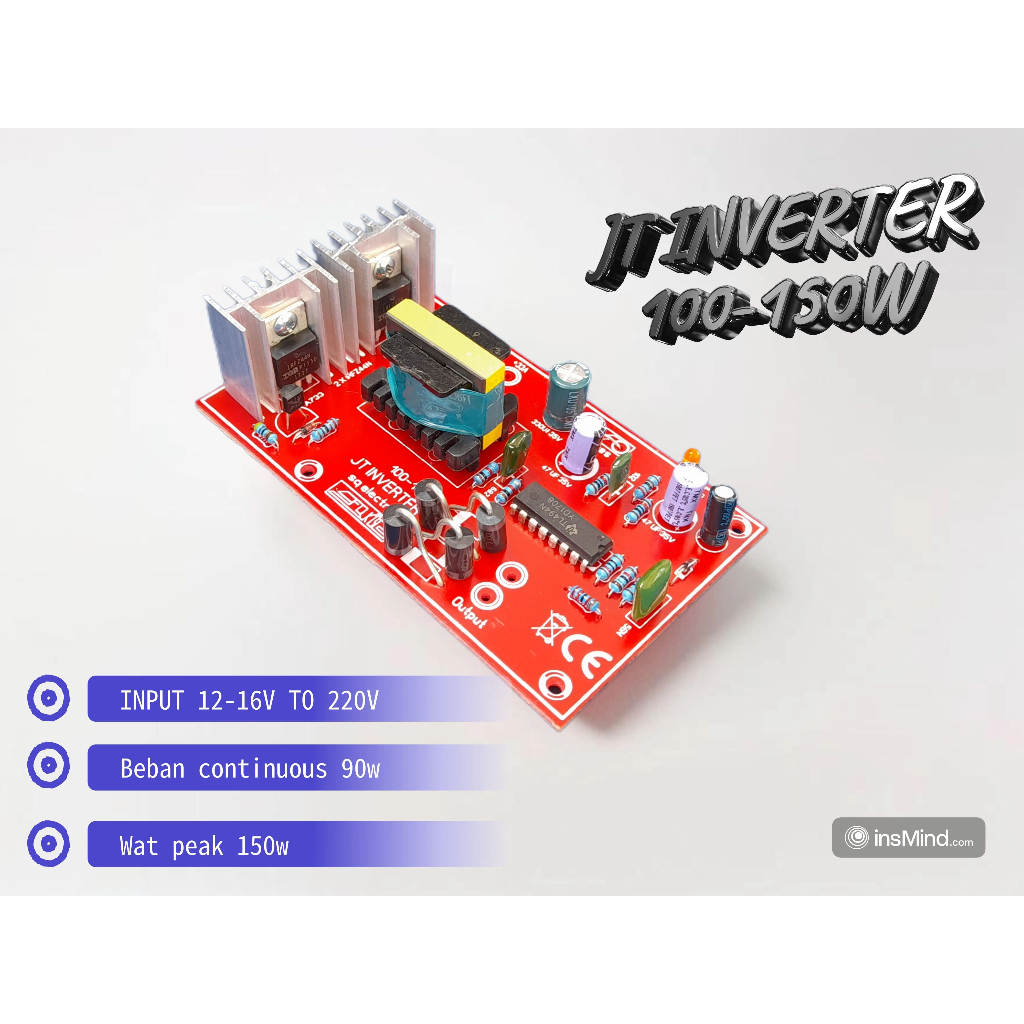 KIT JT JOULE THIEF INVERTER 150W 12V TO 220V 100-150W