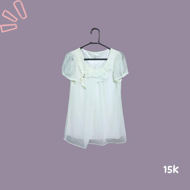 Preloved Blouse Pita Broken White