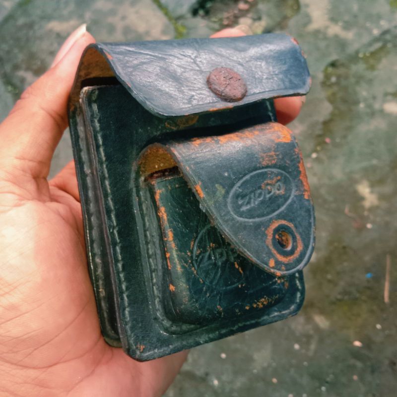 POUCH ZIPPO / DOMPET KULIT KOREK ZIPPO