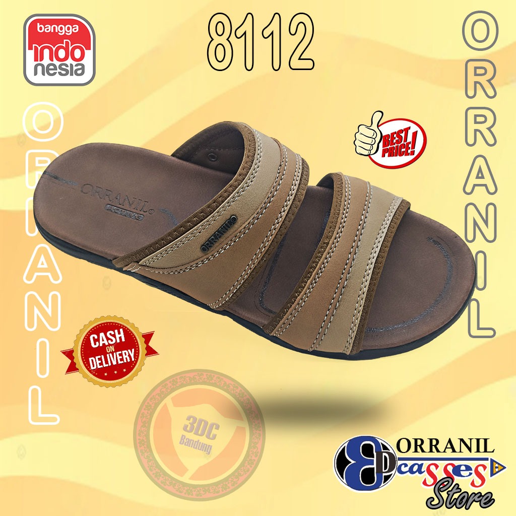 ORRANIL 8112 -- Sandal Kulit Casual Pria Dewasa Orranil Original