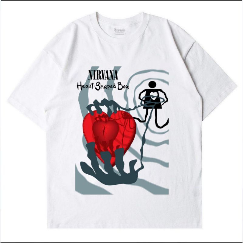 Kaos Band Nirvana "Heart Shaped Box" Vintage Size M - XXL | Kaos Nirvana | Kaos Band Nirvana |  Kaos