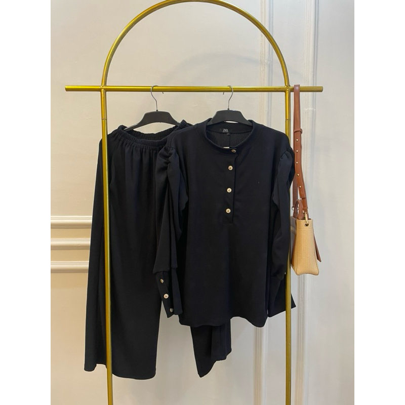 Setcel knit zara/ Oneset wanita/Setelan busui/Baju wanita/Setcel inara premium